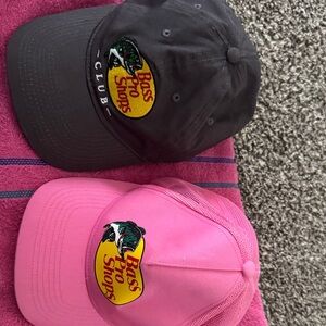 Bass Pro Shops Black and Pink Hats